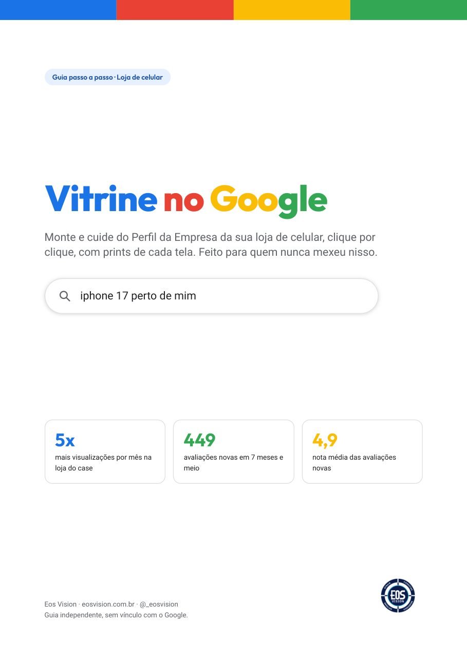 Capa do guia Vitrine no Google